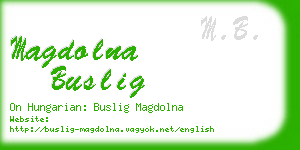 magdolna buslig business card